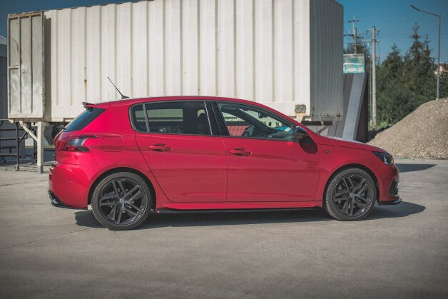 Seitenschweller Ansatz (Paar) passend für Peugeot 308 GT Mk2 FL schwarz Hochglanz