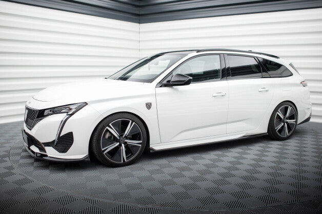 Seitenschweller Ansatz (Paar) passend für Peugeot 308 GT SW Mk3 schwarz Hochglanz