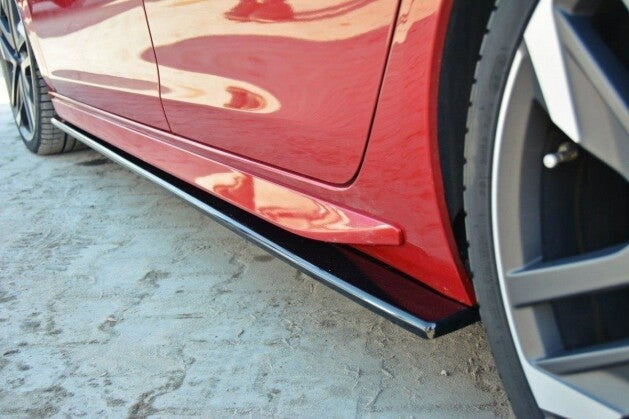 Seitenschweller Ansatz (Paar) passend für Peugeot 308 GTI Mk2 schwarz Hochglanz