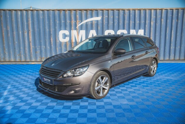 Seitenschweller Ansatz (Paar) passend für Peugeot 308 SW Mk2 schwarz Hochglanz
