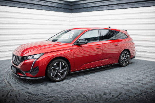 Seitenschweller Ansatz (Paar) passend für Peugeot 308 SW Mk3 schwarz Hochglanz