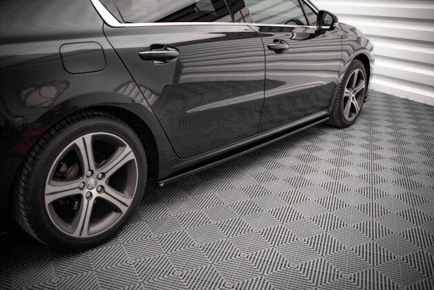 Seitenschweller Ansatz (Paar) passend für Peugeot 508 GT Mk1 FL schwarz Hochglanz
