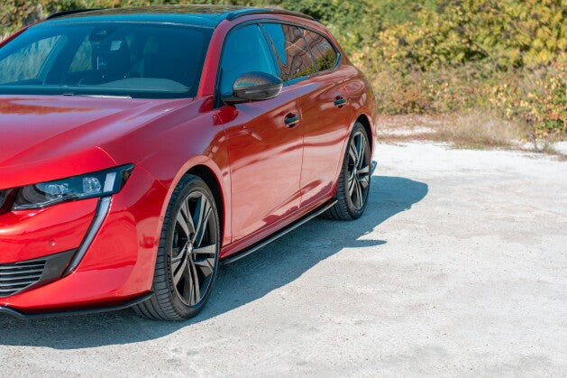 Seitenschweller Ansatz (Paar) passend für Peugeot 508 Mk2 schwarz Hochglanz
