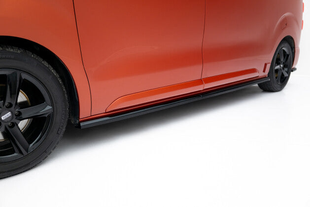Seitenschweller Ansatz (Paar) passend für Peugeot Partner Maxi Mk3 schwarz Hochglanz