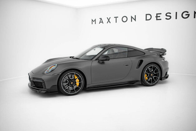 Seitenschweller Ansatz (Paar) passend für Porsche 911 Turbo S Sport Package 992 schwarz Hochglanz