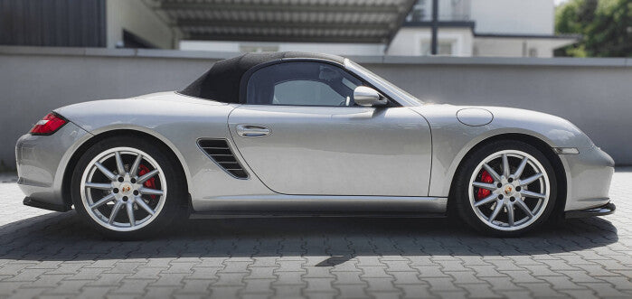 Seitenschweller Ansatz (Paar) passend für Porsche Boxster 987 schwarz Hochglanz