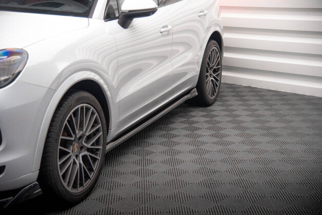 Seitenschweller Ansatz (Paar) passend für Porsche Cayenne Coupe / SUV Mk3 schwarz Hochglanz
