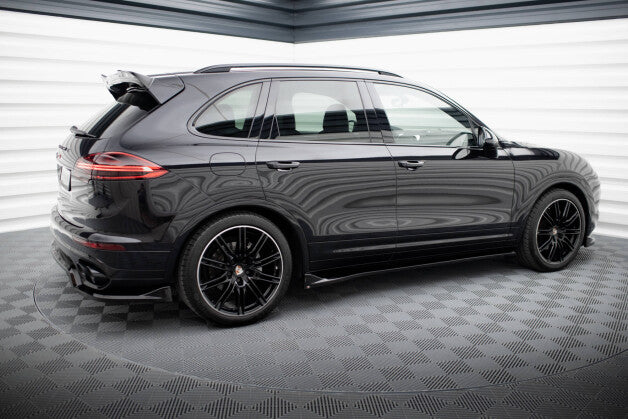 Seitenschweller Ansatz (Paar) passend für Porsche Cayenne Mk2 FL schwarz Hochglanz