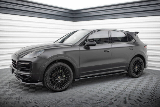 Seitenschweller Ansatz (Paar) passend für Porsche Cayenne Sport Design Mk3 / Standard Mk3 FL schwarz Hochglanz