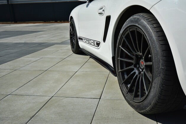Seitenschweller Ansatz (Paar) passend für Porsche CAYMAN S 987C schwarz Hochglanz