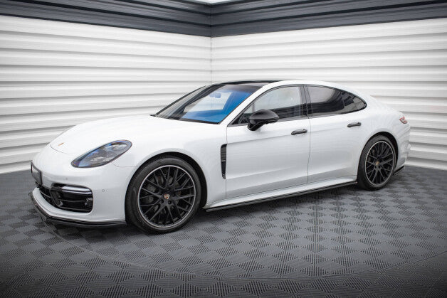 Seitenschweller Ansatz (Paar) passend für Porsche Panamera GTS 971 schwarz Hochglanz