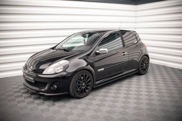 Seitenschweller Ansatz (Paar) passend für Renault Clio MK3 RS schwarz Hochglanz