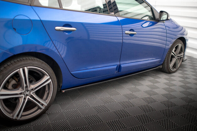 Seitenschweller Ansatz (Paar) passend für Renault Megane GT Line Grandtour Mk3 FL schwarz Hochglanz