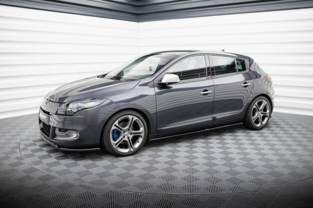 Seitenschweller Ansatz (Paar) passend für Renault Megane GT MK3 FL schwarz Hochglanz
