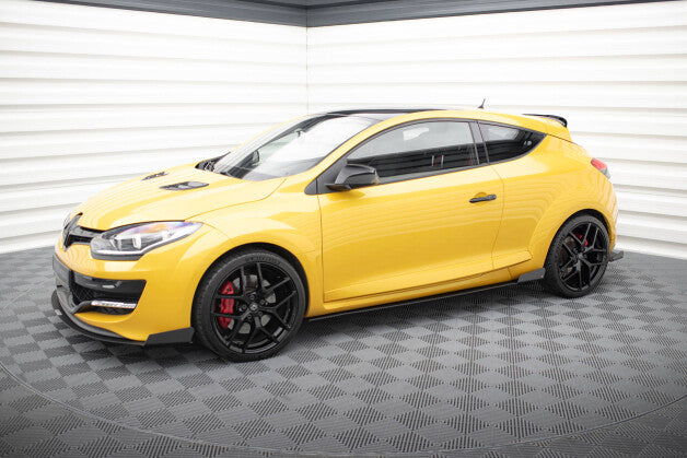 Seitenschweller Ansatz (Paar) passend für Renault Megane MK3 RS schwarz matt