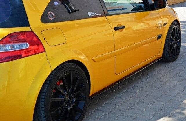 Seitenschweller Ansatz (Paar) passend für Renault Megane RS Mk2 schwarz Hochglanz