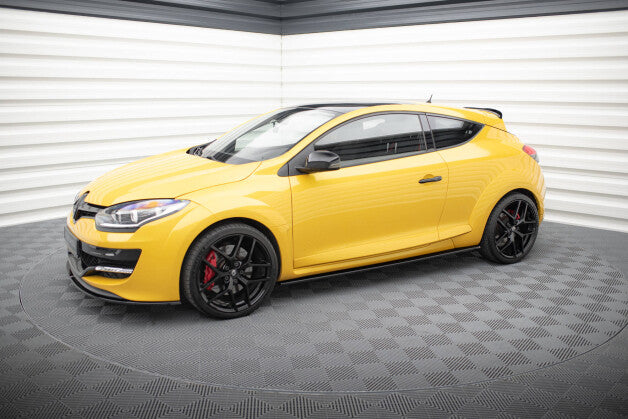 Seitenschweller Ansatz (Paar) passend für Renault Megane RS Mk3 schwarz Hochglanz