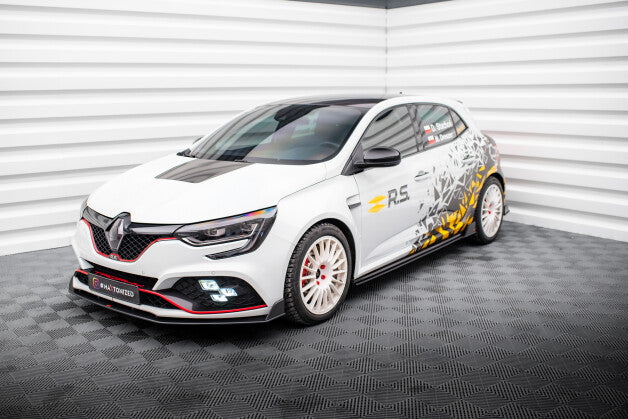 Seitenschweller Ansatz (Paar) passend für Renault Megane RS Mk4 roter Kern