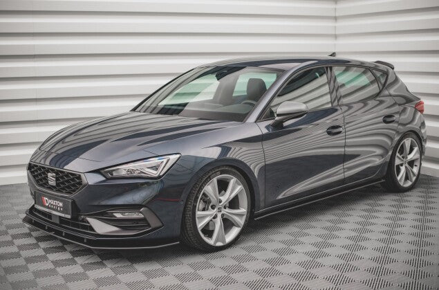Seitenschweller Ansatz (Paar) passend für Seat Leon FR Mk4 schwarz matt