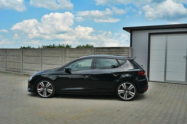 Seitenschweller Ansatz (Paar) passend für Seat Leon III CUPRA / FR schwarz Hochglanz