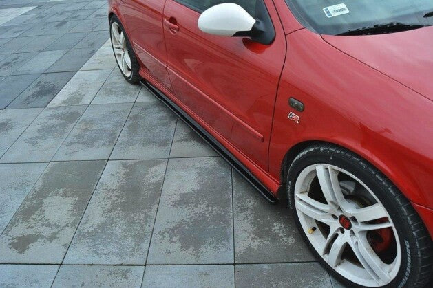 Seitenschweller Ansatz (Paar) passend für Seat Leon Mk1 CUPRA schwarz Hochglanz