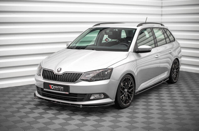 Seitenschweller Ansatz (Paar) passend für Skoda Fabia Mk3 schwarz Hochglanz