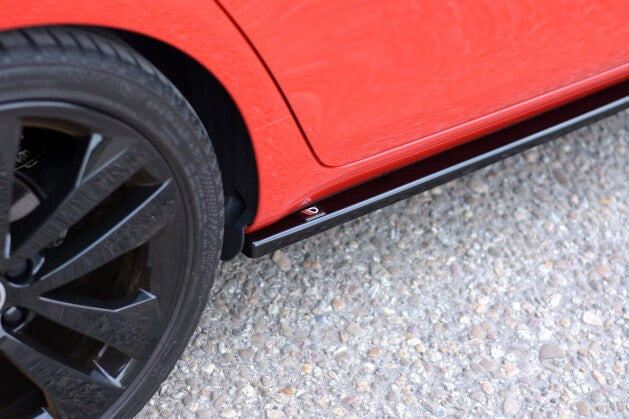 Seitenschweller Ansatz (Paar) passend für Skoda Fabia RS Mk2 schwarz Hochglanz