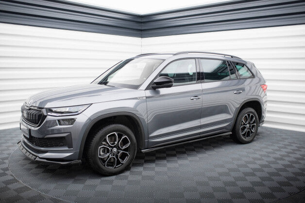 Seitenschweller Ansatz (Paar) passend für Skoda Kodiaq Sportline Mk1 FL schwarz Hochglanz