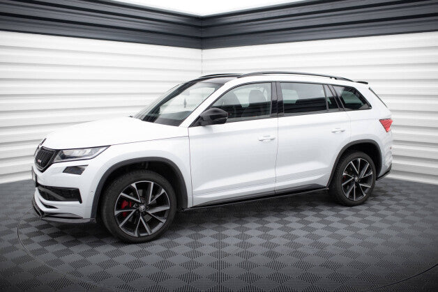 Seitenschweller Ansatz (Paar) passend für Skoda Kodiaq Sportline/RS Mk1 / Mk1 FL schwarz Hochglanz