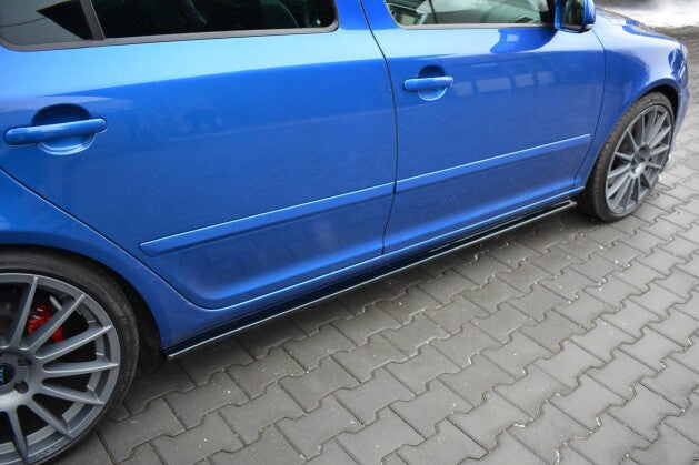 Seitenschweller Ansatz (Paar) passend für Skoda Octavia RS Mk2 / Mk2 FL schwarz Hochglanz