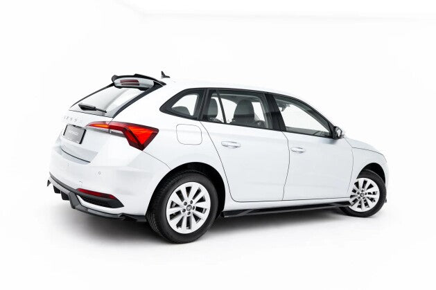 Seitenschweller Ansatz (Paar) passend für Skoda Scala Mk1 Facelift schwarz Hochglanz