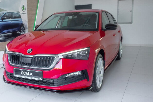 Seitenschweller Ansatz (Paar) passend für Skoda Scala schwarz Hochglanz