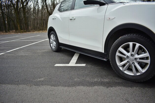 Seitenschweller Ansatz (Paar) passend für SSANGYONG TIVOLI schwarz Hochglanz