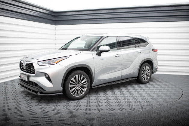 Seitenschweller Ansatz (Paar) passend für Toyota Highlander Mk4 schwarz Hochglanz