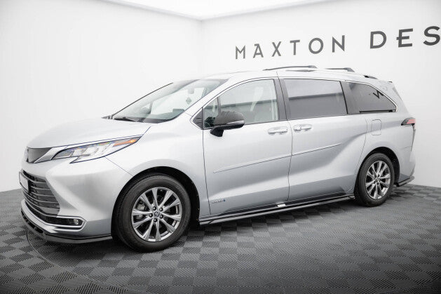 Seitenschweller Ansatz (Paar) passend für Toyota Sienna Mk4 schwarz Hochglanz