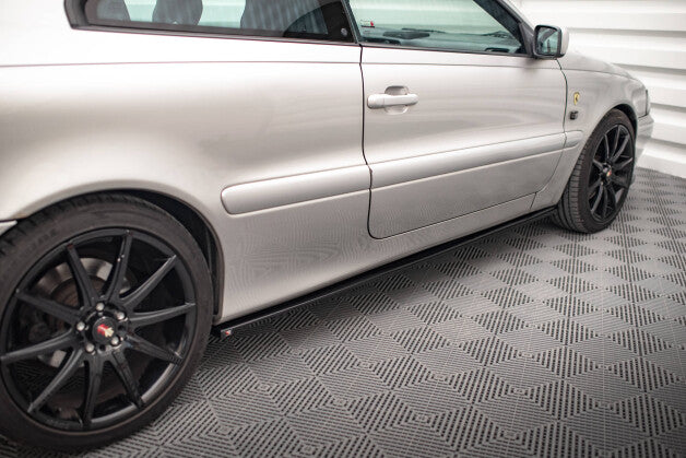 Seitenschweller Ansatz (Paar) passend für Volvo C70 Mk1 schwarz Hochglanz