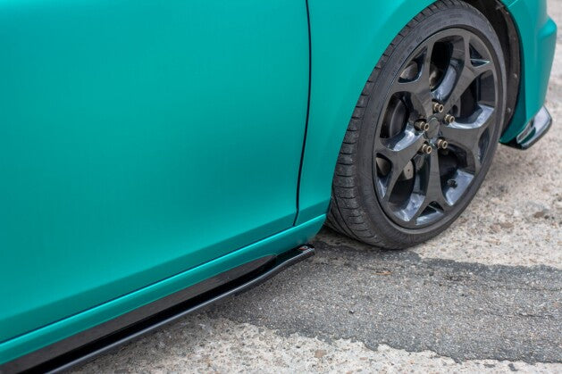 Seitenschweller Ansatz (Paar) passend für Volvo V40 R-design schwarz Hochglanz