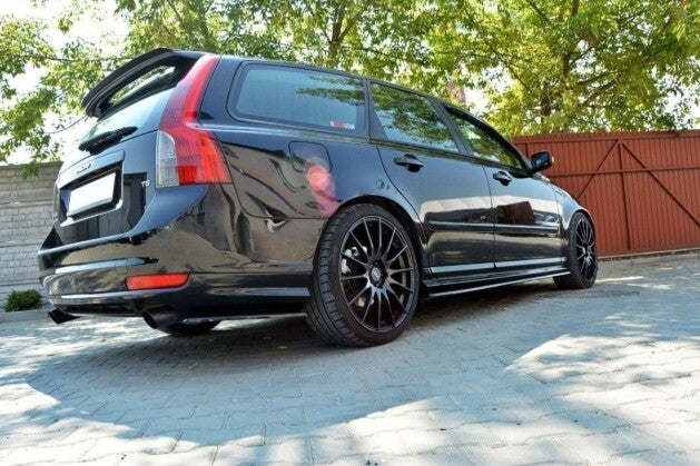 Seitenschweller Ansatz (Paar) passend für Volvo V50F R-Design schwarz Hochglanz