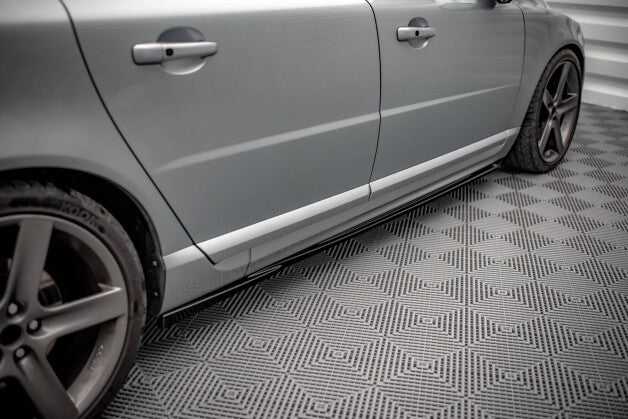 Seitenschweller Ansatz (Paar) passend für Volvo V70 Mk3 Carbon Look