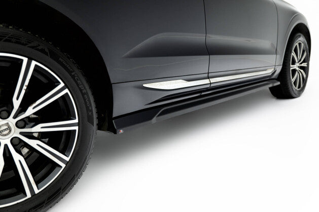 Seitenschweller Ansatz (Paar) passend für Volvo XC60 Mk2 schwarz Hochglanz