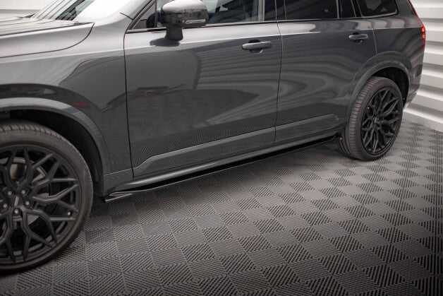 Seitenschweller Ansatz (Paar) passend für Volvo XC90 R-Design Mk2 FL schwarz Hochglanz