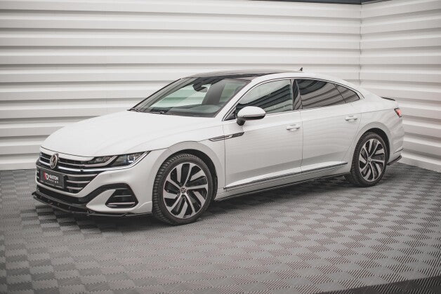 Seitenschweller Ansatz (Paar) passend für VW Arteon R/ R-Line Limousine / Shooting Brake Mk1 FL schwarz Hochglanz