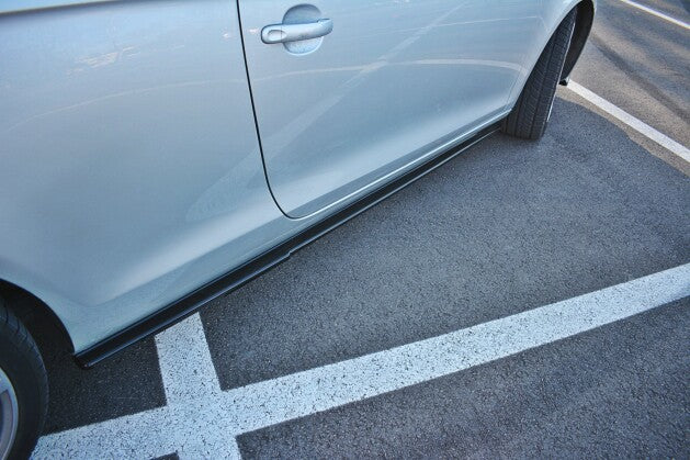 Seitenschweller Ansatz (Paar) passend für VW EOS schwarz Hochglanz