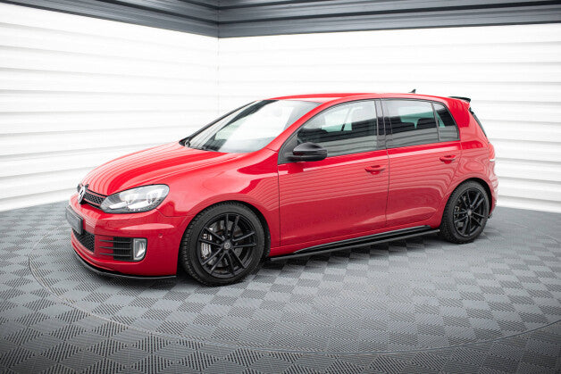 Seitenschweller Ansatz (Paar) passend für VW Golf 6 GTI/ GTD schwarz Hochglanz