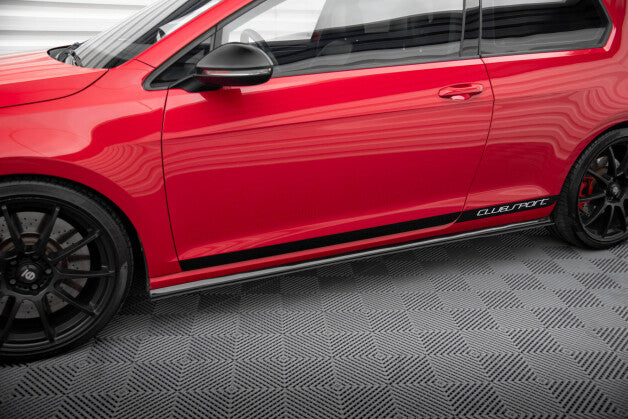 Seitenschweller Ansatz (Paar) passend für VW Golf 7 GTI CLUBSPORT schwarz matt