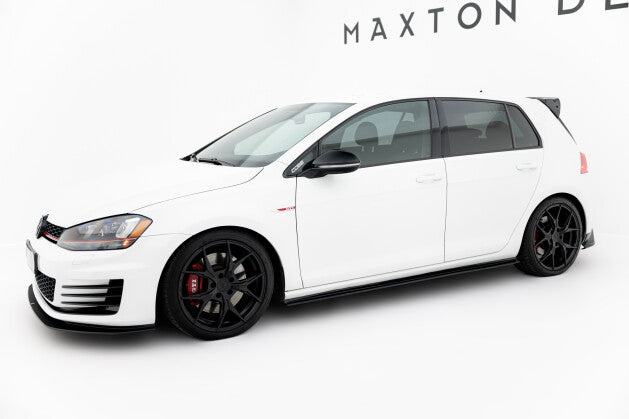 Seitenschweller Ansatz (Paar) passend für VW Golf 7 GTI schwarz matt