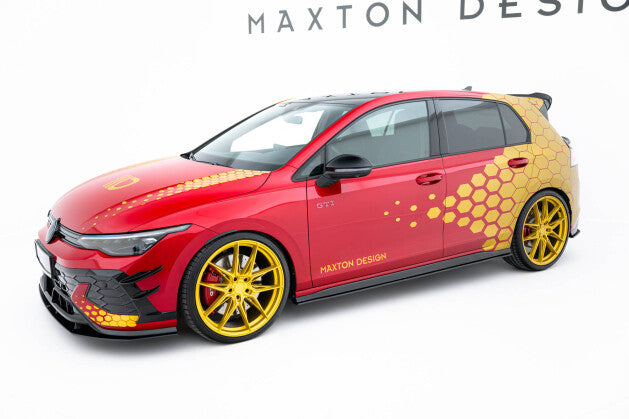 Seitenschweller Ansatz (Paar) passend für VW Golf GTI Clubsport Mk8 FL schwarz matt