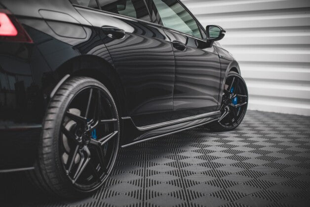 Seitenschweller Ansatz (Paar) passend für VW Golf R Hatchback Mk8 FL roter Kern