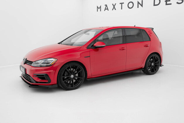 Seitenschweller Ansatz (Paar) passend für VW Golf R / R-Line Mk7 FL schwarz matt