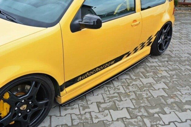 Seitenschweller Ansatz (Paar) passend für VW Golf R32 Mk4 schwarz Hochglanz